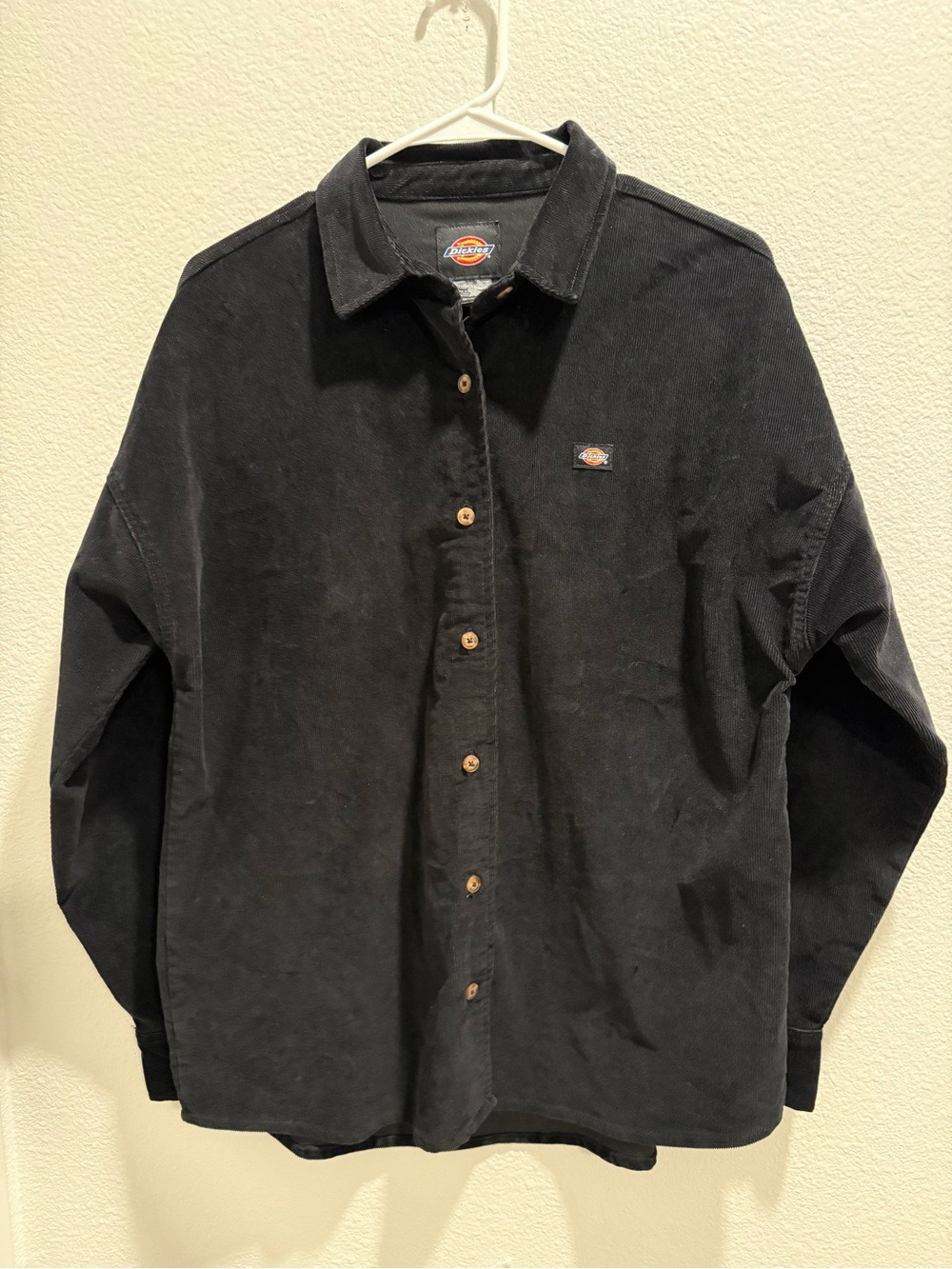 Dickies Black Corduroy Button-Down Work Shirt